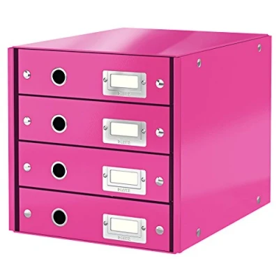 Abbildung von Leitz, Schubladenbox, Pink, 4 Schubladen, A4, Click &amp; Store, 60490023