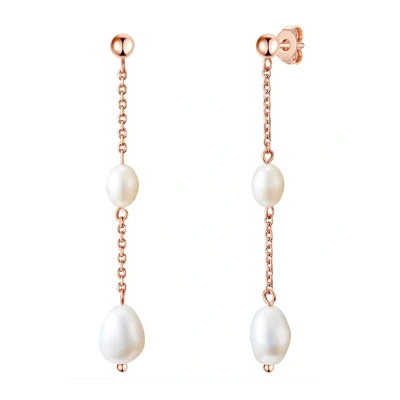 Abbildung von Valero Pearls SÜSSWASSER Z Ohrringe Rose goldcoloured, Damen, Größe: One Size, gold coloured