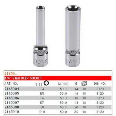 Abbildung von Steckschlüssel 1/4&quot; E TORX SONIC 2165004