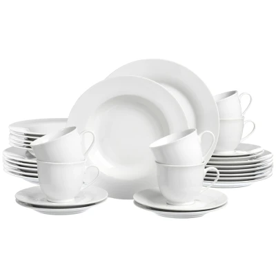 Abbildung von Ritzenhoff &amp; Breker Kombiservice &quot;Bianco&quot;, (Set, 30 tlg.), klassisch und schlicht, unifarben