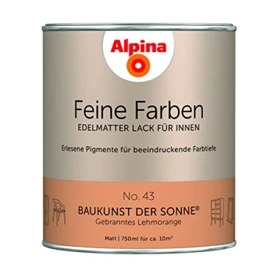 Abbildung von Alpina Feine Farben Lack No. 43 Baukunst der Sonne edelmatt 750ml Gebranntes Lehmorange