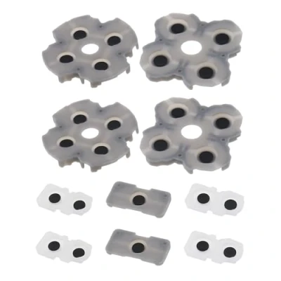 Abbildung von the Lord of Tools 2 Set Leitfähige Silikon Knopfpolster Controller Knopfgriff L1R1 Knöpfe Ersatz Reparaturteil Kompatibel mit PS5 Grau