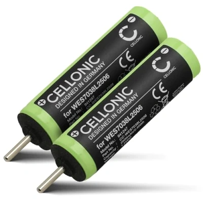 Abbildung von CELLONIC 2X WES7038L2506 Ersatz Akku für Panasonic ES RT30 RT40 SA40 ES2207P ES3042 Ersatzakku 2000mAh Rasierer Batterie Zahnbürste