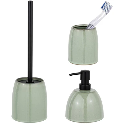 Abbildung von SCHÖNER WOHNEN Kollektion Badaccessoire Set &quot;&quot;Prati&quot;&quot;, (Set, 3 tlg.), aus edler Keramik, mit Zahnputzbecher, Seifenspender &amp; WC Garnitur