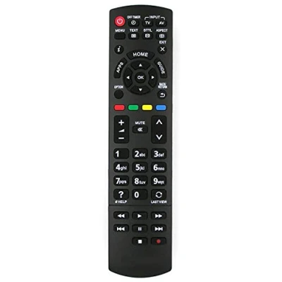 Abbildung von Ersatz Fernbedienung passend für Panasonic TV TX L39EN63 L39ES61 L39EW6 L39EW6K L39EX64 L42E6B L42E6BK L42E6E L42E6EK