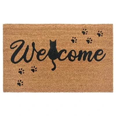 Abbildung von Fußmatte Mix Mats Kokos Cat Paws Welcome, HANSE Home, rechteckig, Höhe: 15 mm, Kokos, Schmutzfangmatte, Outdoor, Rutschfest, Innen, Kokosmatte, Flur