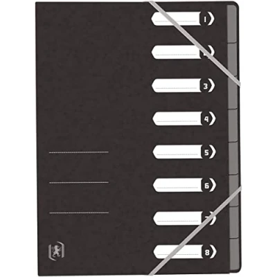 Abbildung von 15 x Oxford Ordnungsmappe Top File+ A4 8 Fächer 390g schwarz