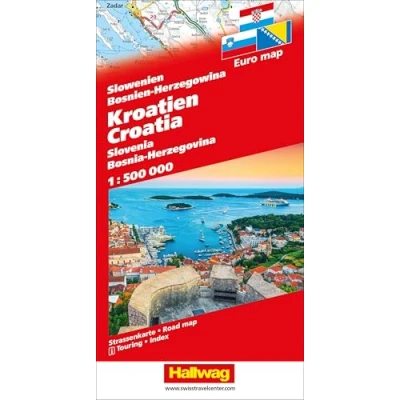 Abbildung von Hallwag Strassenkarte Kroatien 1:500.000: Mit Slowenien und Bosnien Herzegowina. Inkl. Transitpläne, Ortsverzeichnis Reiseinformationen (Hallwag Strassenkarten)