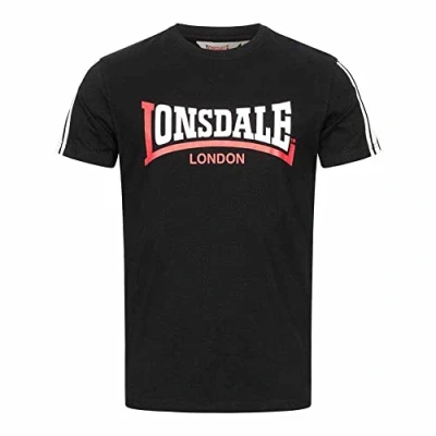 Abbildung von Lonsdale Elphin Tshirt print, Herren, Größe: Small, Black white red