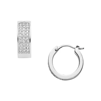 Abbildung von Fossil Ohrringe Für Frauen, 15.4mm X 5mm Silber Edelstahl Ohrringe, JOF00168040