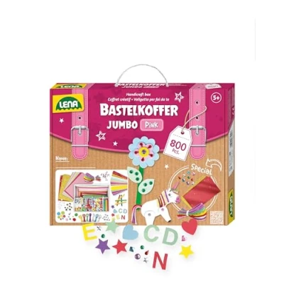 Abbildung von Lena® Kreativset Bastelkoffer Jumbo, pink