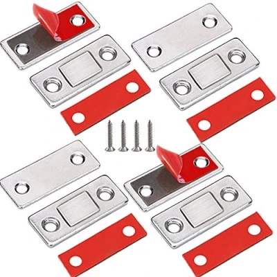 Abbildung von Tür Magnete für Möbel Magnetschnäpper Jiayi 4 Stück Ultra Dünn Schranktüren Schrankmagnete Selbstklebend Stark Schrank Magnetverschluss Schubladen Magnet Türschließer Möbelmagnete