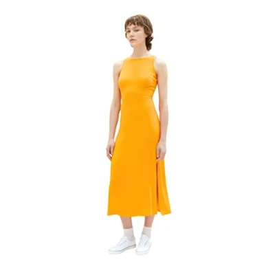Abbildung von TOM Tailor Denim MIT CUT OUTS Freizeitkleid, Damen, Größe: XL, Bright mango orange