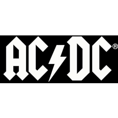 Abbildung von chemstickattack AC/DC Logo Aufkleber Sticker Heckscheibe ca. 50x20 cm weiß
