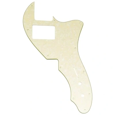 Abbildung von Musiclily Pro 11 Löcher Single H Gitarren Schlagbrett Pickguard für USA Fender 69 Tele Thinline Style E Gitarre, 4 lagig Aged White Pearl