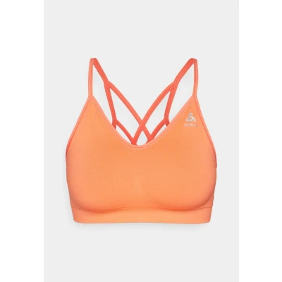 Abbildung von ODLO BRA Seamless SOFT Sportbh mit leichter Stützkraft, Damen, Größe: XS, Living coral/grey melange