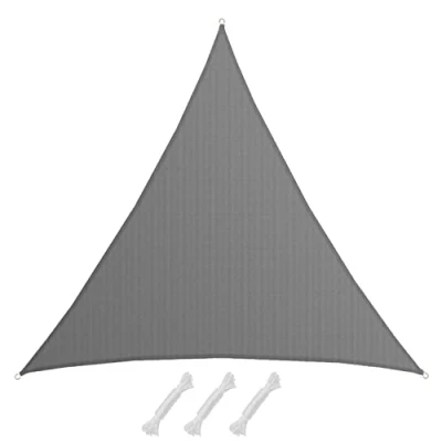 Abbildung von AMANKA 90% UV Schutz: 8x8x8 Sonnensegel Dreieckig Wasserdurchlässig Terrassendach Sonnenschutz Dreieck Garten für Trampolin Pergola Pool