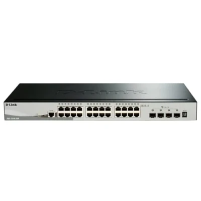 Abbildung von D Link DGS 1510 28X Smart Managed Gigabit Stack Switch (28 Ports, davon 24 x 10/100/1000 Mbit/s, 4 10G SFP+)