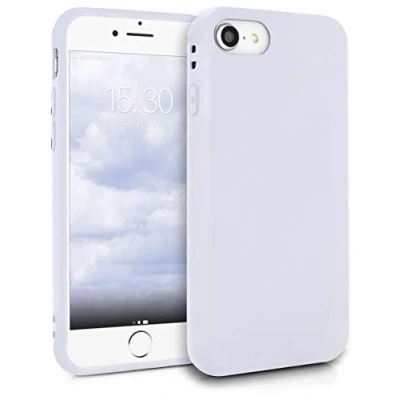 Abbildung von MyGadget Hülle kompatibel mit iPhone SE 2022 2020 7 8 robuste Handyhülle TPU Case Slim Silikonhülle Back Cover Kratzfest Schutzhülle matt Weiß