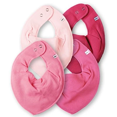 Abbildung von Pippi 4er Set Baby Dreieckstuch Halstuch Lätzchen PINK
