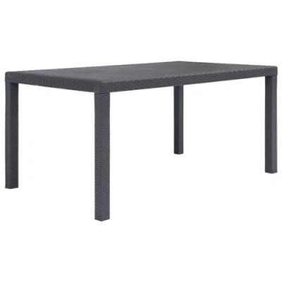 Abbildung von vidaXL Gartentisch 150cm Kunststoff Rattan Optik Balkontisch Terrassentisch