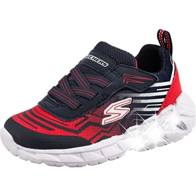 Abbildung von Skechers Magna Lights MAVER Sneaker, Navy Synthetic/Mesh/Red &amp; White Trim, 24 EU