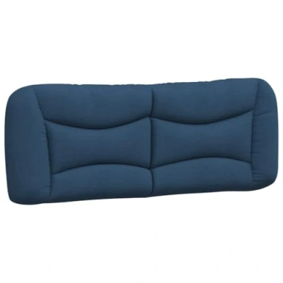 Abbildung von vidaXL Kopfteil Kissen, Kopfteilkissen für Schlafzimmer, Rückenkissen Bett mit Reißverschluss, Kopfpolster Bettkissen, Blau 140cm Stoff