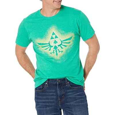 Abbildung von Nintendo Herren Soaring Triforce T Shirt, Kelly Heather, Mittel