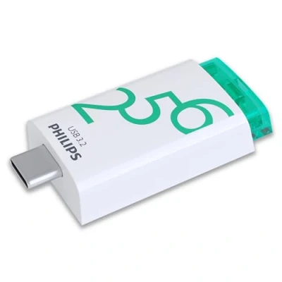 Abbildung von Philips Click Edition USB C Anschluss 3.2 Gen 1 Flash Laufwerk 256 GB für PC, Laptop, Smartphone, Tablet mit Anschluss, Lesegeschwindigkeit bis zu 120 MB/s