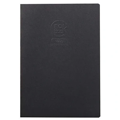 Abbildung von Clairefontaine 60362C Zeichenbuch / Skizzenheft Crok&#039;Book DIN A4 21x29,7 cm Hochformat, 20 Blatt 160g, ideal zum Skizzieren, Zeichnen &amp; Notizen, Einband personalisierbar, Schwarz, 1 Stück