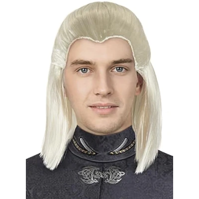 Abbildung von Funidelia Daemon Perücke House of the Dragon für Herren Dragon, Game Thrones, Film und Serien Zubehör Erwachsene, Kostüm Braun