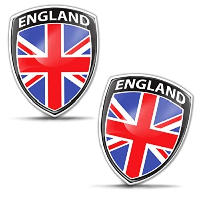 Abbildung von Biomar Labs® 2 x Aufkleber 3D Gel Silikon Abzeichen Stickers Auto Motorrad Fahrrad Fenster Tür PC Handy Tablet Laptop England UK GB Grossbritannien Union Jack Great Britain Flagge Fahne Flag F 150