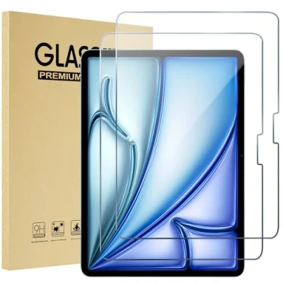 Abbildung von ProCase 2 Stück Schutzfolie für ipad Air 6 11 Zoll M2 2024, 9H Gehärtetes Glas 11&quot; (M2) Displayschutz Screen Protector Folie Schutzglas Kompatibel mit 6. Generation