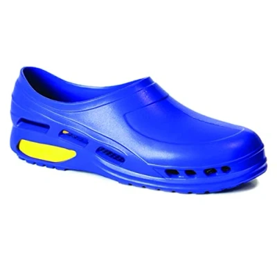 Abbildung von Gima Anatomische, rutschfeste, antistatische, ultraleichtgewichtige, belüftete, latexfreie professionelle Antischock Arbeitsschuhe, Blau, EU Größe 36, 1 Paar
