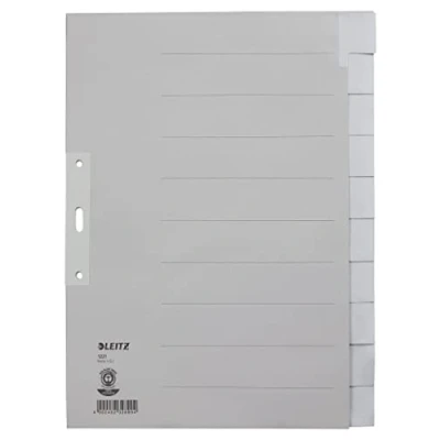 Abbildung von Leitz Register A4+ Tauenpapier 10 tlg. blanko grau