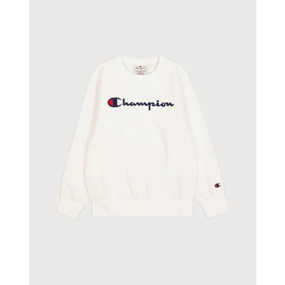 Abbildung von Champion Icons Crewneck Contrast LOGO Unisex Sweatshirt für Kinder, Größe: 162/167, White