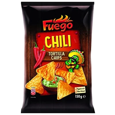 Abbildung von Fuego Tortilla Chips Chili Mexikanische Tortillachips mit Chiligeschmack Knuspriger Snack aus Maismehl 150 g im Beutel
