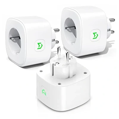 Abbildung von Refoss Smart WLAN Steckdose, Alexa Steckdose 3er Pack, Home WiFi mit Zeitschaltuhr, Plug kompatibel Alexa, Google, Sprachsteuerung, Fernbedienung, 16A, Weiß