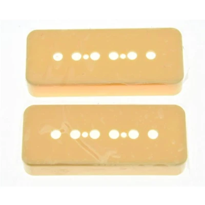 Abbildung von kaish creme 2 Stück 50 mm Pole Spacing P90 Gitarre Pickup Kappen 90 Soap Bar Tonabnehmer Cover für Les Paul