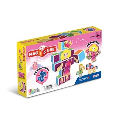 Abbildung von Geomag™ Geomag 143 Magicube Princess 11 Magnetwürfel für Konstruktionen + 24 Clip, Baukasten Magnetspielbausteine