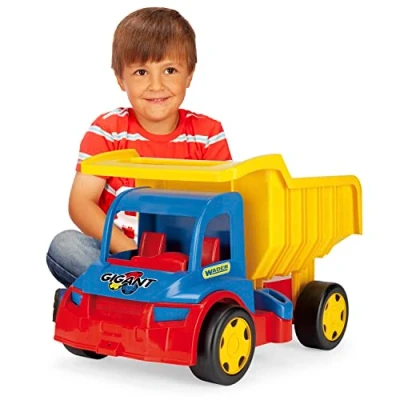 Abbildung von Wader Wozniak Spielzeug LKW Gigant XXL Dumper Truck Baustellenkipper, (1 tlg., Muldenkipper mit arretierbarer kippbaren Kippmulde), ab 12 Monaten, belastbar bis 150 kg, ca. 55 cm groß