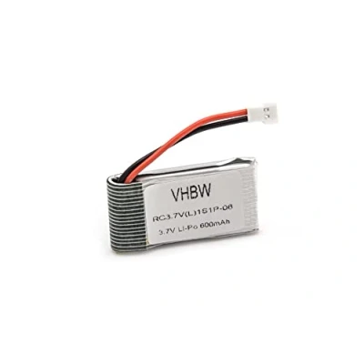 Abbildung von vhbw Li Polymer Akku 600mAh (3.7V) WALKERA Stecker kompatibel mit Modellbau z.B. Racing Car, Helikopter, Flugzeug und Modellboot