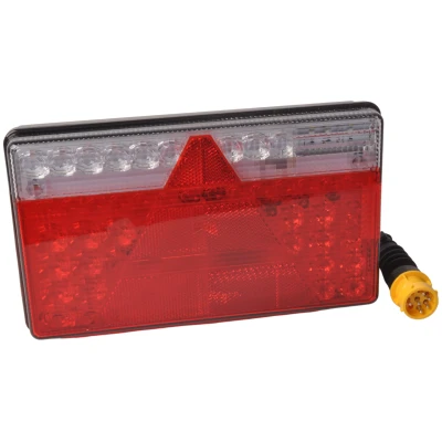 Abbildung von Rückleuchte LED Aspöck Multiled II links 0.5m Kabel, 8 x 1mm² 8p Bajonett Gelb TrailerPlus Anhängerersatzteile