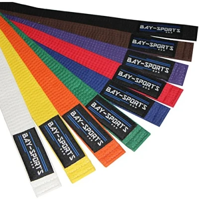 Abbildung von BAY Sports Karateanzug Budogürtel Karategürtel Kampfsportgürtel grün grün, Judogürtel, Taekwondogürtel, Länge 160 cm 350
