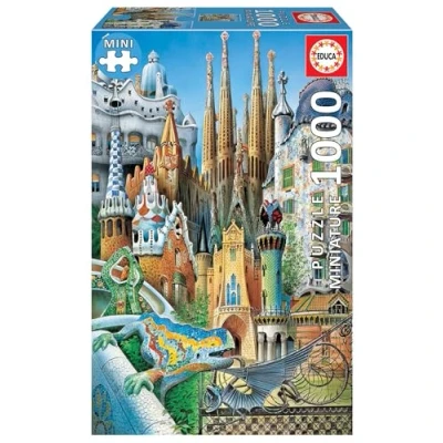 Abbildung von Educa Puzzle 1000 Teile für Erwachsene Gaudi Collage, Miniatur und Kinder ab 14 Jahren, Architektur (11874)