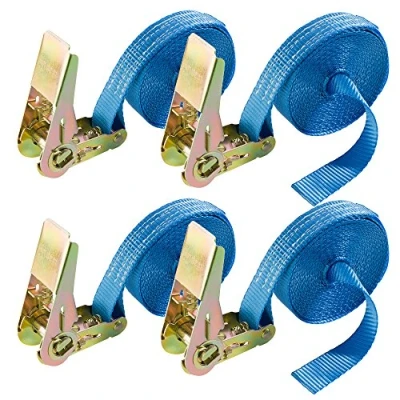 Abbildung von Arebos Spanngurt Zurrgurte mit Rasche 6m, 0,8T, 25mm 4er Pack oder 10er (Set, 4 St)