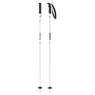 Abbildung von ATOMIC AMT Skistöcke Silber Länge 125 cm Hochwertiger 3* Aluminium Skistock Ergonomischem Griff am Stock Verstellbare Handschlaufe Stöcke mit 60mm Pistenteller