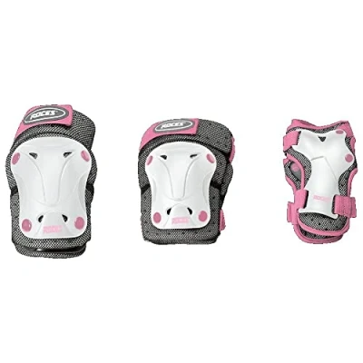 Abbildung von Roces Jungen 3 Pack Schützer Ventilat Schutzset, White/pink, One Size