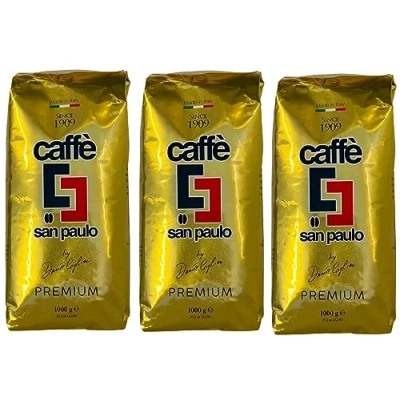 Abbildung von Kaffee Espresso Bohnen SAN PAULO ORO (3 x 1000g) Italienischer Espressokaffee 1000g