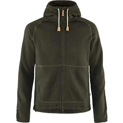 Abbildung von Fjallraven Herren Sweatshirt Övik Fleece Hoodie M, Deep Forest, S, 82252